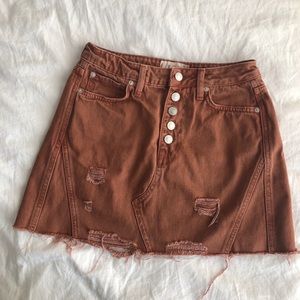 Free People Burnt Orange Skirt